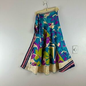 Reversible Upcycled Magic Sari Wrap Maxi Skirts